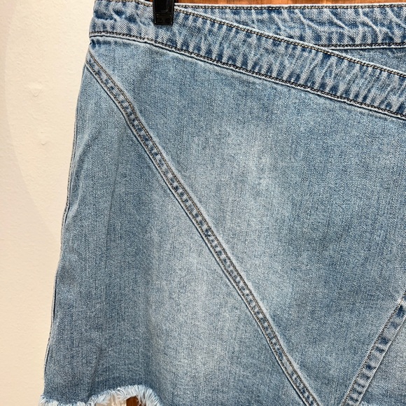 BlankNYC Asymmetrical Denim Wrap Skirt - Picture 8 of 14